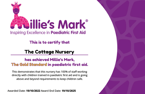 Millie's Mark Accredited at The Cottage Nursery in Kent